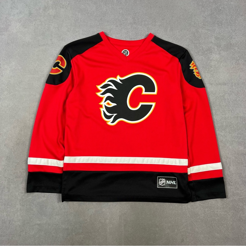 NHL Calgary Flames Red and Black Jersey